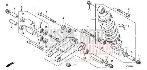 REAR CUSHION CBF10007 de 2007